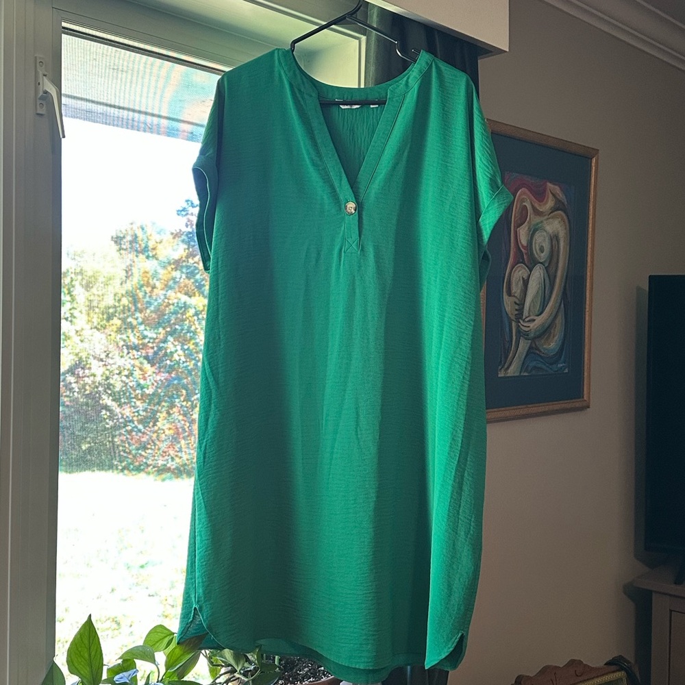 Reitmans Vibrant Green dress/tunic top